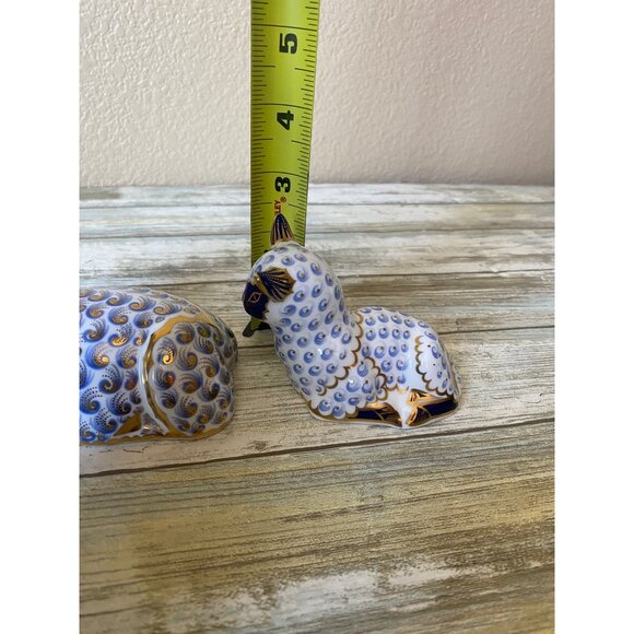 1994 Royal Crown Derby Imari Ram & Lamb Paperweights – Gold Stopper Bone China - Picture 14 of 15